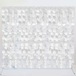 Занавес из бумажных кругов на нитях 5 шт х 2 м, белый