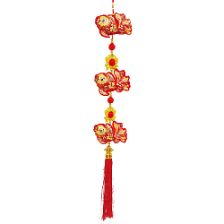 Китайская подвеска 15х95см, Рыбки