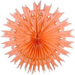 Снежинка обьемная 50 см персиковый