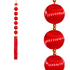 Китайская подвеска шары красные 6х110см