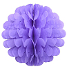 Бумажное украшение Цветочный шар-соты 30 см, сиреневый